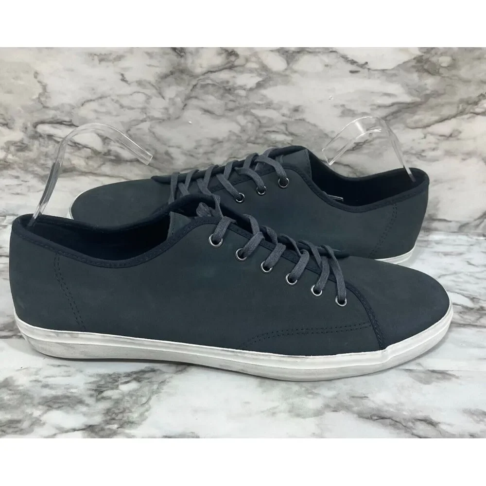 Banana Republic Shoes‎ Men's 13 Blue Leather Nubuck Court  Lace Up Sneakers